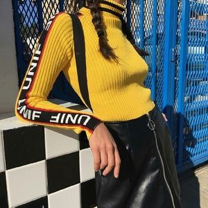 UNIF badsport mock neck sweater